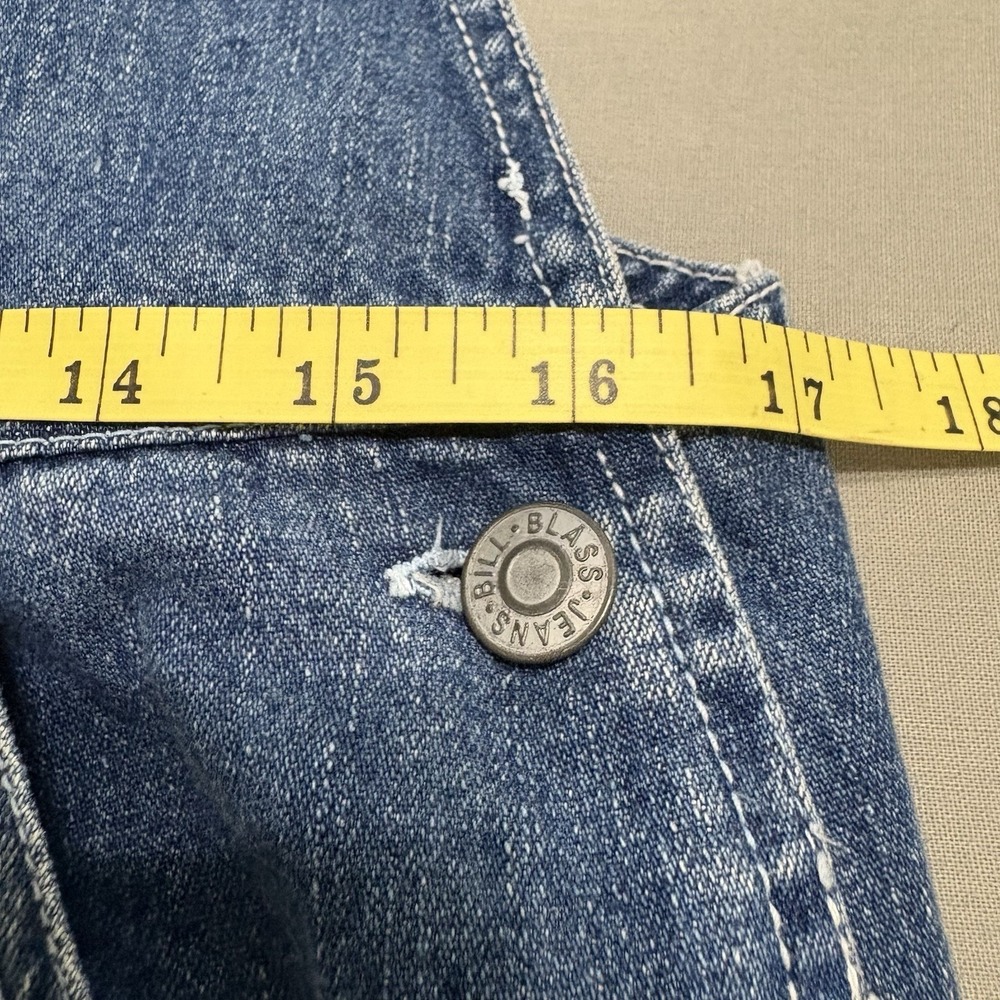 Vintage Bill Blass Jeans Denim Overall Dress Midi Pockets XS S - Picture 12 of 13